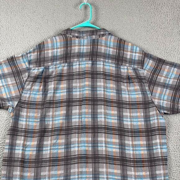 Tommy Bahama Original Fit Button Up Shirt Men's 2XL 100% Silk Gray Plaid Resort - Picture 9 of 9